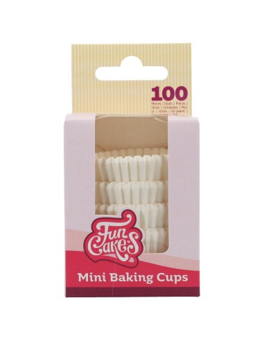 FunCakes Mini Baking Cups Wit -100st-