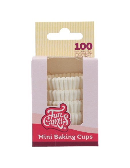 FunCakes Mini Baking Cups Wit -100st-