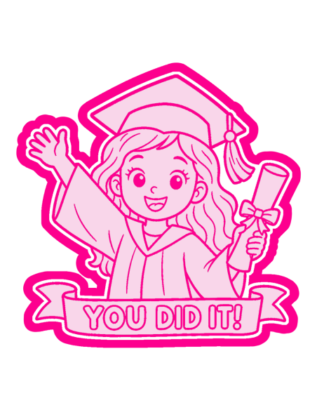 3D Uitsteker op Maat: You Did It! Meisje