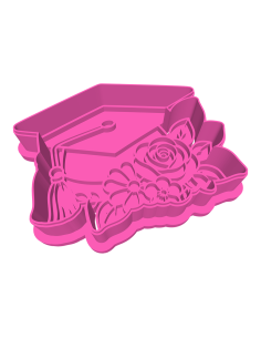 3D Uitsteker op Maat: Geslaagd Hoed met Bloemen 2