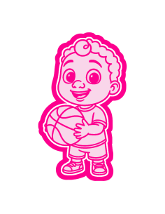 3D Uitsteker op Maat: Cocomelon - Cody met Stempel