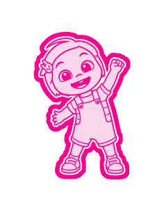 3D Uitsteker op Maat: Cocomelon - Nina met Stempel