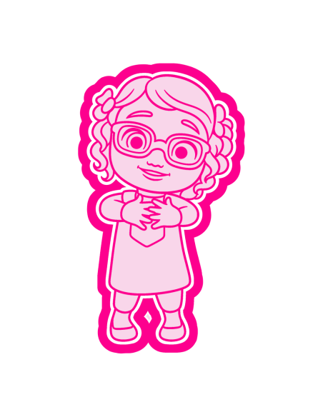 3D Uitsteker op Maat: Cocomelon - Bella met Stempel