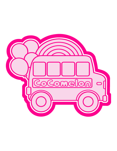 3D Uitsteker op Maat: Cocomelon - Bus met Stempel