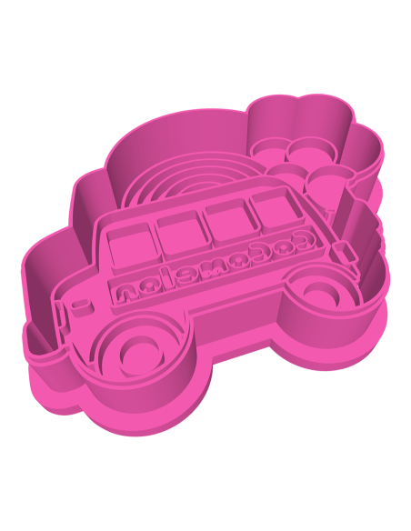 3D Uitsteker op Maat: Cocomelon - Bus met Stempel
