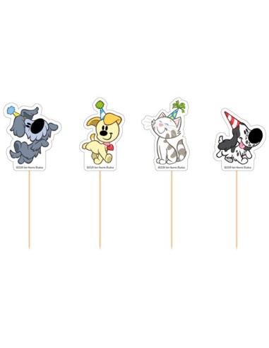 Cupcake Toppers Woezel en Pip -12st-