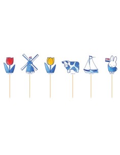 Cupcake Toppers Nijntje Delfts Blauw -12st-