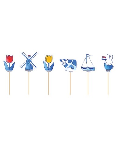 Cupcake Toppers Nijntje Delfts Blauw -12st-