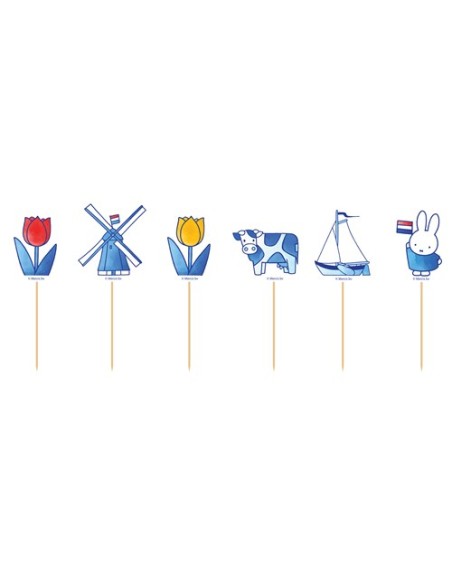 Cupcake Toppers Nijntje Delfts Blauw -12st-