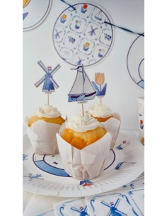 Cupcake Toppers Nijntje Delfts Blauw -12st- 2