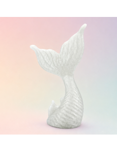 3D Taarttopper op Maat: Zeemeerminstaart - Glitter Zilver