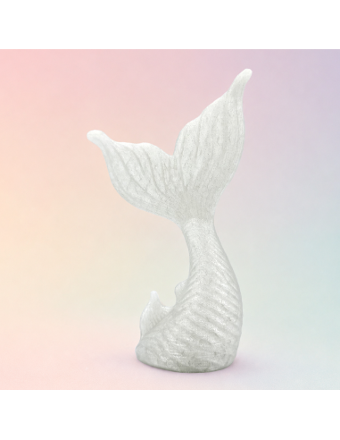 3D Taarttopper op Maat: Zeemeerminstaart - Glitter Zilver