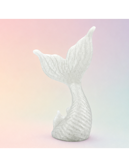 3D Taarttopper op Maat: Zeemeerminstaart - Glitter Zilver