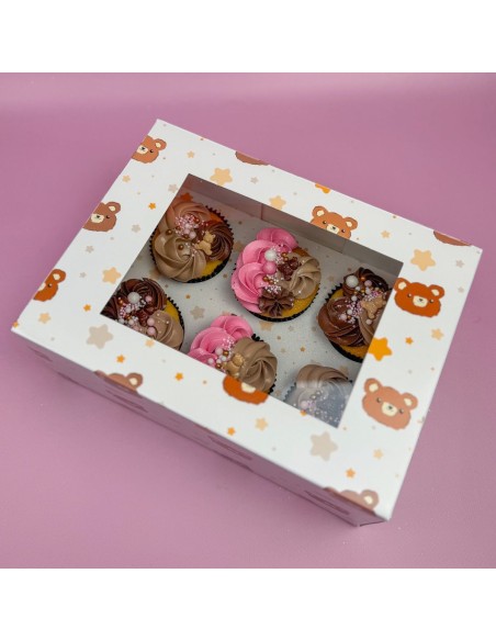 Simply Making Cupcake Doos 6 Baby Beertjes -2st-