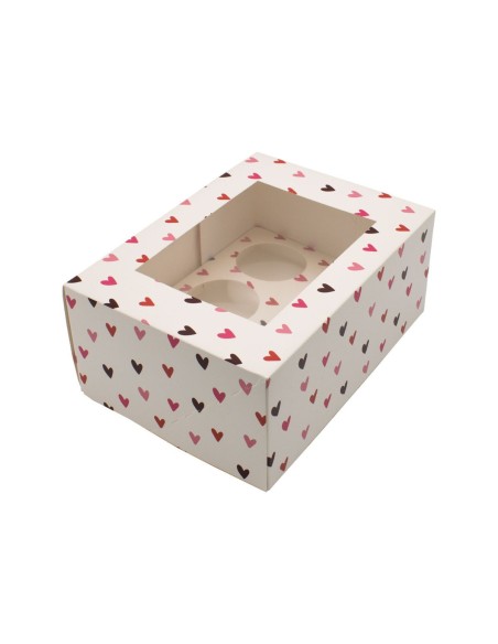 Simply Making Cupcake Doos 6 Hartjes -2st-