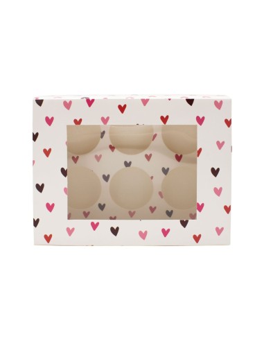 Simply Making Cupcake Doos 6 Hartjes -2st-