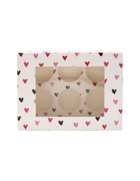 Simply Making Cupcake Doos 6 Hartjes -2st-