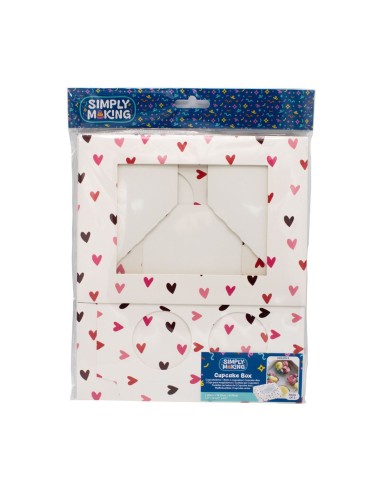 Simply Making Cupcake Doos 6 Hartjes -2st-