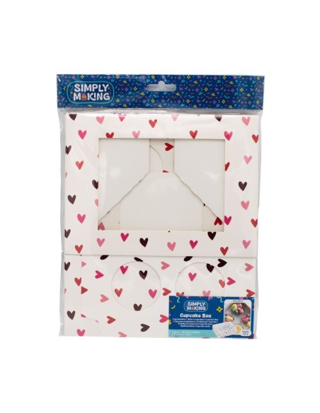 Simply Making Cupcake Doos 6 Hartjes -2st-