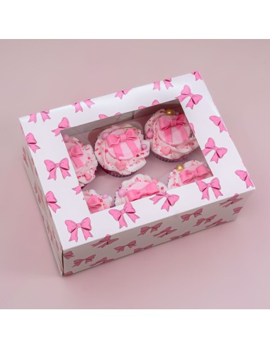 Simply Making Cupcake Doos 6 Pink Ribbon -2st-