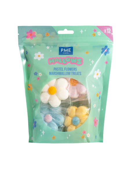 PME Marshmallow Treats Pastel Bloemen -12st-
