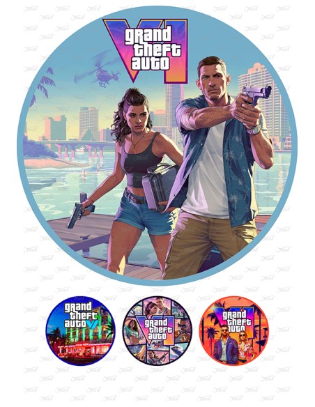 Eetbare Print GTA VI - 4 - 20cm