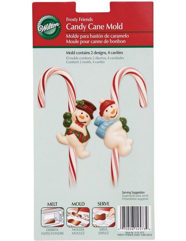 Wilton Chocolate & Candy Cane Mold Snowman