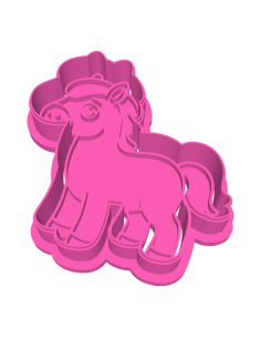 3D Uitsteker op Maat: Schattige Pony met Stempel 2