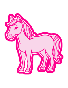 3D Uitsteker op Maat: Paard met Stempel