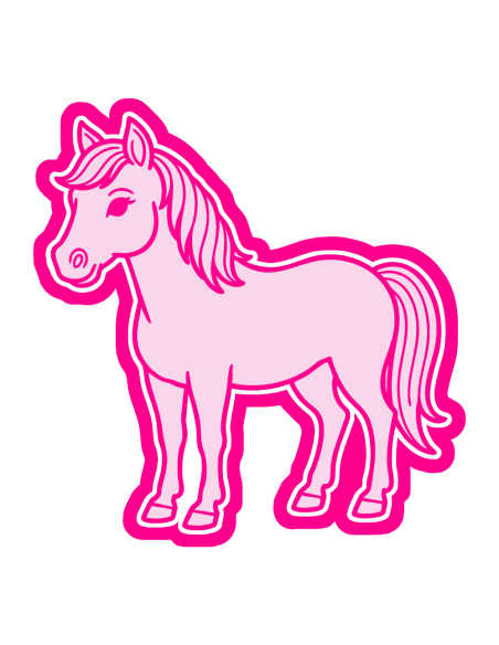 3D Uitsteker op Maat: Paard met Stempel
