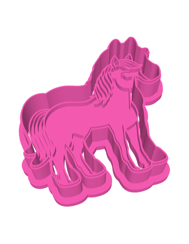3D Uitsteker op Maat: Paard met Stempel
