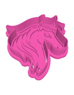 3D Uitsteker op Maat: Paardenhoofd met Stempel 2
