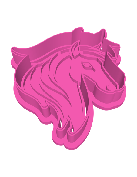 3D Uitsteker op Maat: Paardenhoofd met Stempel