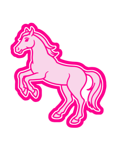 3D Uitsteker op Maat: Steigerend Paard met Stempel