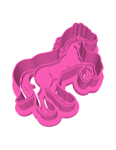 3D Uitsteker op Maat: Steigerend Paard met Stempel 2