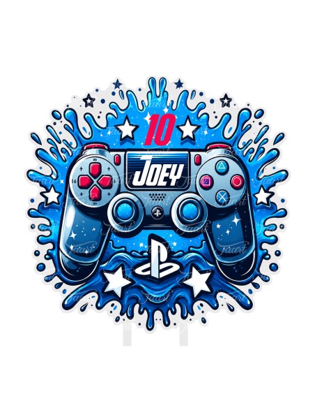 Full Colour Taarttopper op Maat: Playstation Controller