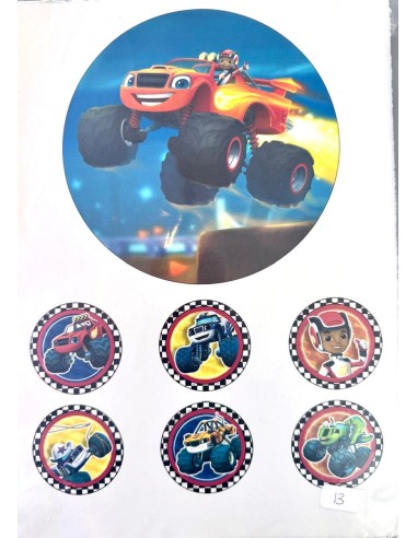 Eetbare Print B-Keuze Nr. 13: Monster Trucks