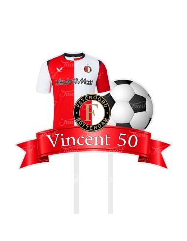 Full Colour Taarttopper op Maat: Feyenoord