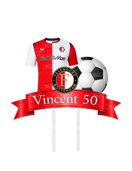 Full Colour Taarttopper op Maat: Feyenoord