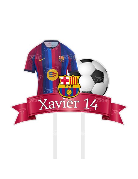 Full Colour Taarttopper op Maat: Barcelona