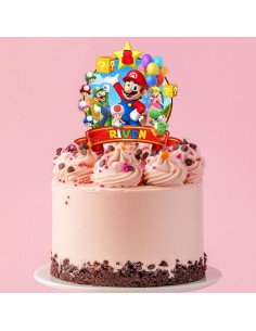 Full Colour Taarttopper op Maat: Super Mario Rond 2