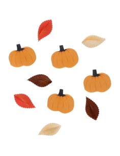 Wilton Ouwel Decoraties Herfstblad & Pompoen -10st