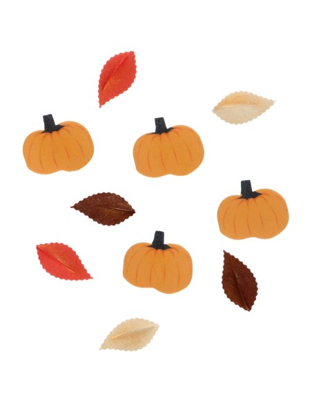 Wilton Ouwel Decoraties Herfstblad & Pompoen -10st