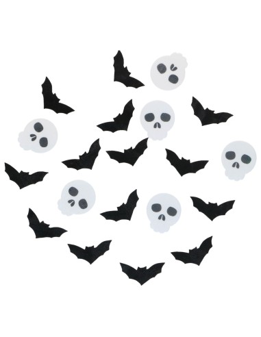 Wilton Ouwel Decoraties Vleermuis & Doodskop -18st