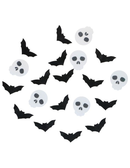 Wilton Ouwel Decoraties Vleermuis & Doodskop -18st