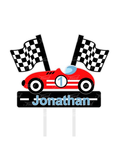 Full Colour Taarttopper op Maat: Raceauto