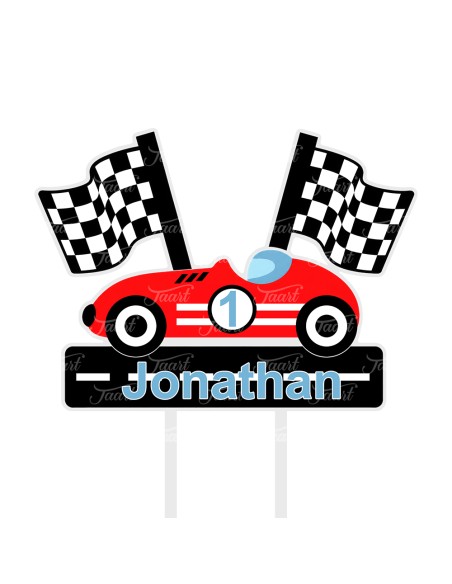 Full Colour Taarttopper op Maat: Raceauto