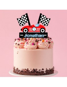 Full Colour Taarttopper op Maat: Raceauto 2