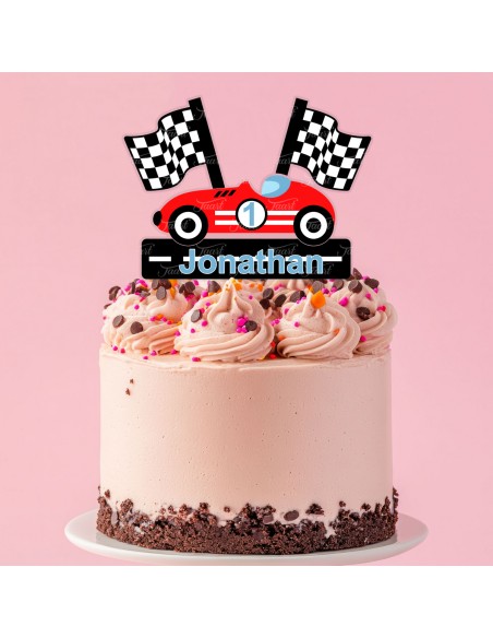 Full Colour Taarttopper op Maat: Raceauto