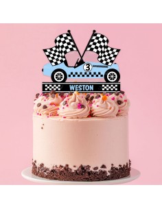 Full Colour Taarttopper op Maat: Raceauto Classic 2